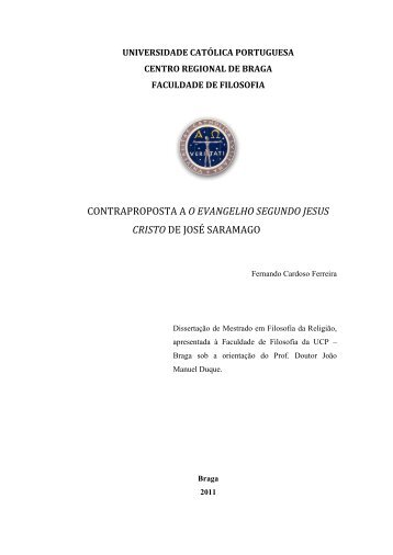 contraproposta ao evangelho segundo jesus cristo de josé saramago