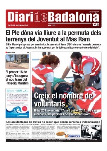 Creix el nombre de voluntaris Hi ha 253 ... - Diari de Badalona