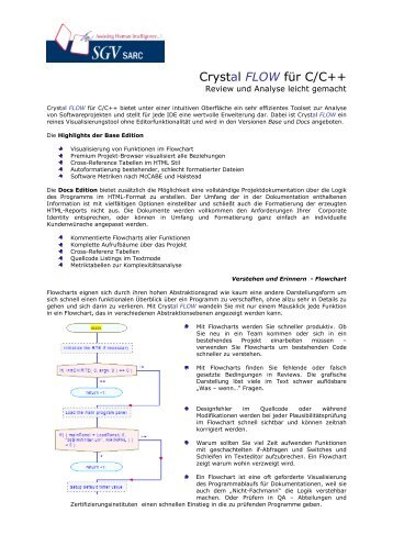 Crystal FLOW für C/C++ - easycode.de