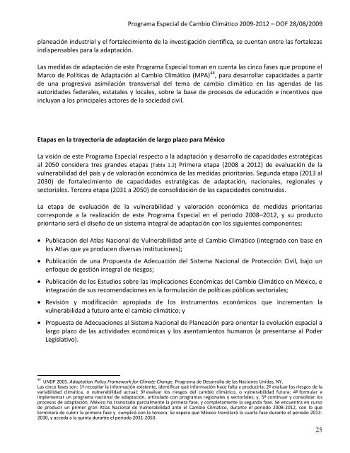 Programa Especial de Cambio Climático 2009-2012 - Semarnat