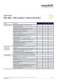 SMS.light – SMS.standard – SMS.professional - easySoft. GmbH