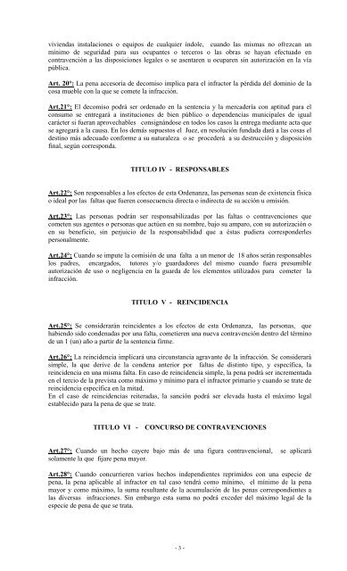 TEMA: REGIMEN MUNICIPAL DE FALTAS ORDENANZA Nº 11.159 ...