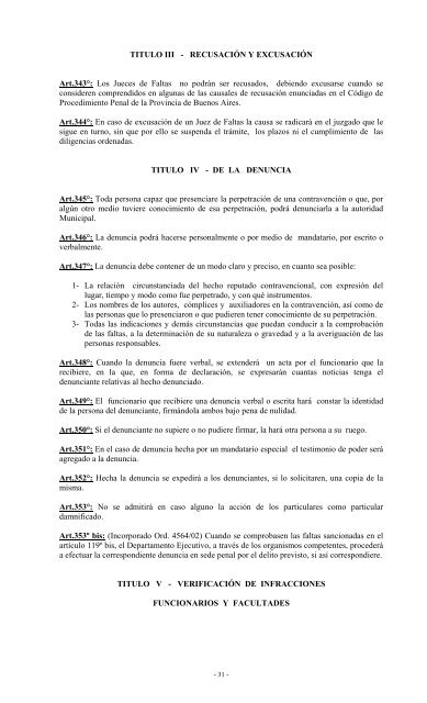 TEMA: REGIMEN MUNICIPAL DE FALTAS ORDENANZA Nº 11.159 ...