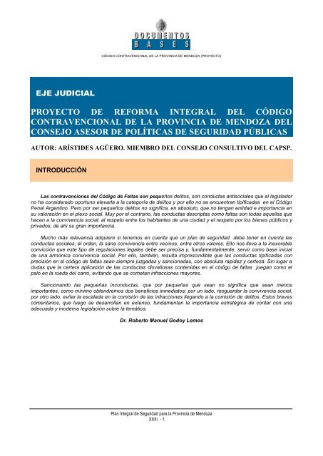 5-EJE POLICIAL - Gobierno de Mendoza 5-EJE POLICIAL - Gobierno de Mendoza