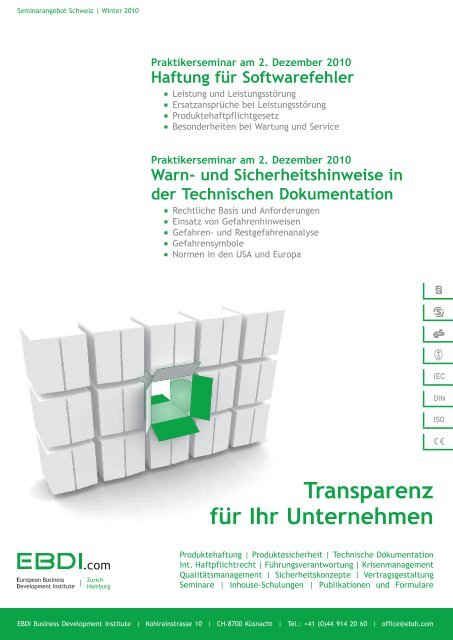 Haftung für Softwarefehler - EBDI