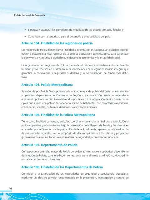 reglamento del servicio de policía - Policía Nacional de Colombia