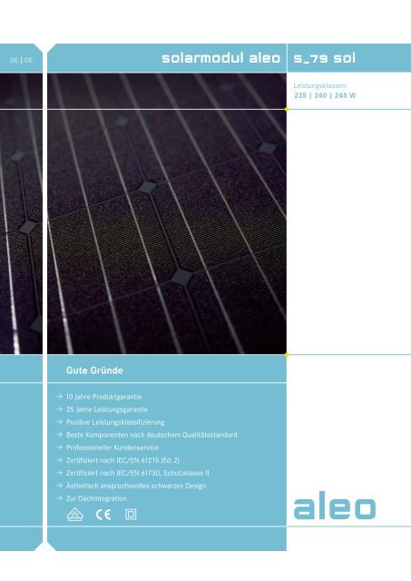 Aleo S79 sol 235/240/245 - Activity Solar