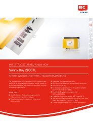 Datenblatt Wechselrichter Sunny Boy 2100TL