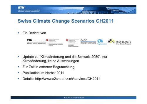 Dürre oder Flut? Klimaszenarien für die Schweiz