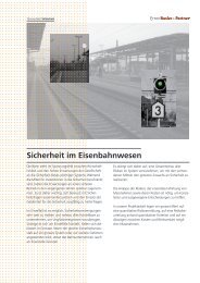 Sicherheit im Eisenbahnwesen - Ernst Basler + Partner AG