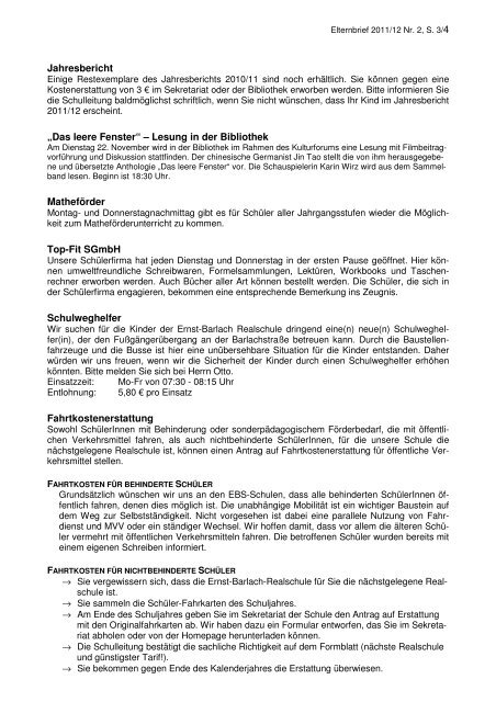 Elternbrief Nr. 2 vom 09.10.2011 - Die Ernst-Barlach-Schulen der ...