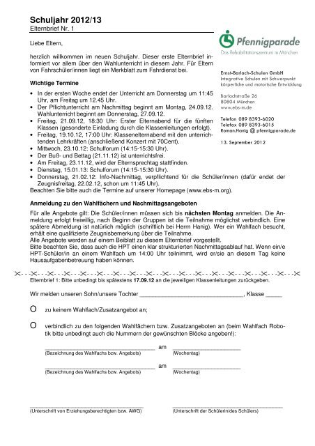Elternbrief Nr. 1 vom 13.09.2012 - Die Ernst-Barlach-Schulen der ...