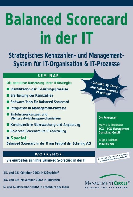 Balanced Scorecard in der IT - ECG Management Consulting GmbH