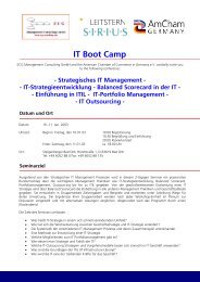 IT Boot Camp - ECG Management Consulting GmbH