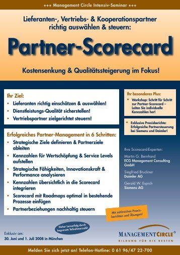 Partner-Scorecard - ECG Management Consulting GmbH