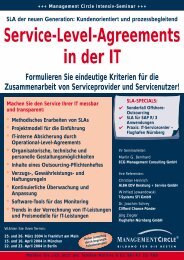 +++ Management Circle Intensiv-Seminar +++ Service-Level ...