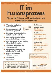 IT im Fusionsprozess - ECG Management Consulting GmbH
