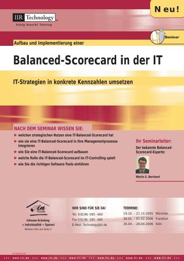 Balanced-Scorecard in der IT - ECG Management Consulting GmbH