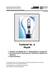 Fachbrief Nr. 6 - Physik - Bildungsserver Berlin - Brandenburg