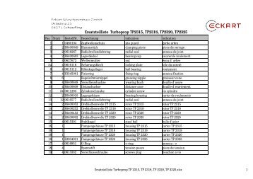 Ersatzteilliste Turboprop TP2315, TP2318, TP2320, TP2325 - Eckart ...