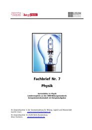 Fachbrief Physik Nr. 7 - Bildungsserver Berlin - Brandenburg