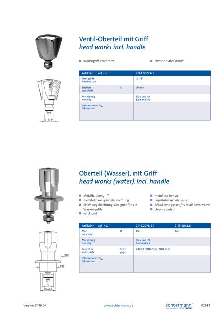 Zubehör & Ersatzteile accessories & spare parts