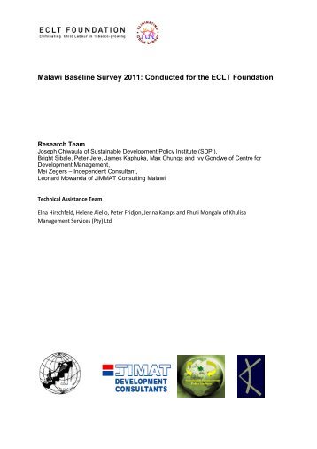 Malawi Baseline Survey 2011: Conducted for the ECLT Foundation