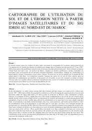 CARTOGRAPHIE DE L'UTILISATION DU SOL ET DE ... - teledetection