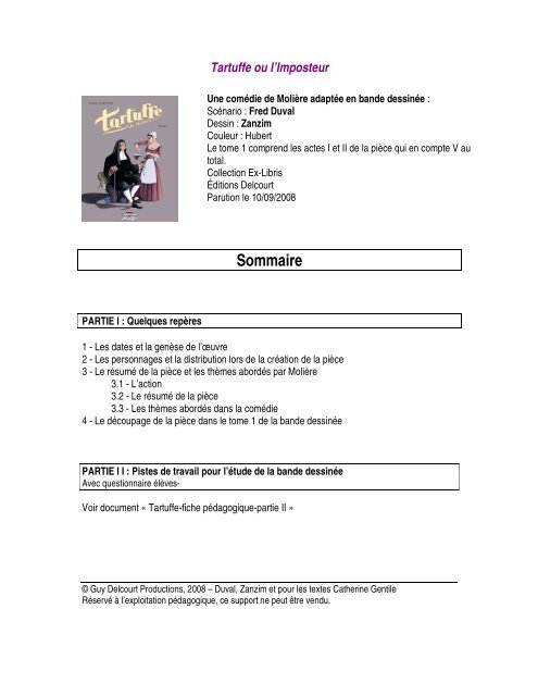 tartuffe résumé par acte