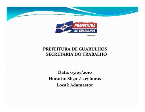 PREFEITURA DE GUARULHOS SECRETARIA ... - Portal do Servidor