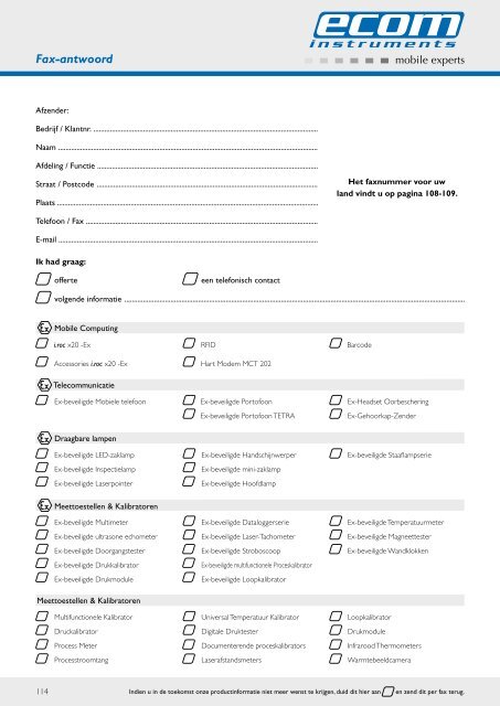 Productcatalogus 2009/2010 - Ecom instruments