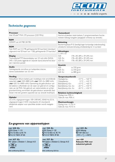 Productcatalogus 2009/2010 - Ecom instruments