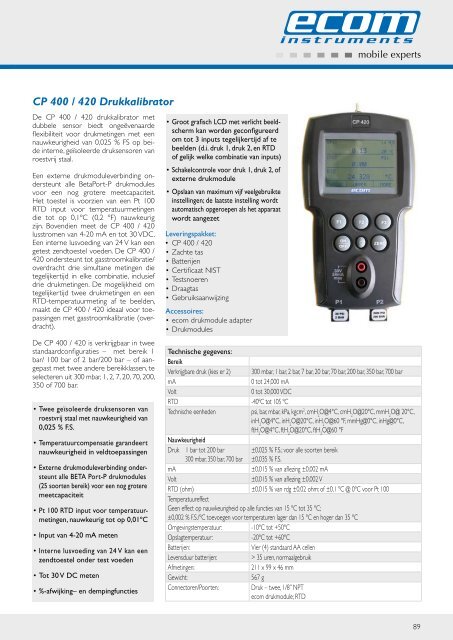 Productcatalogus 2009/2010 - Ecom instruments