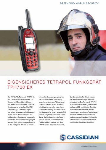 EIGENSICHERES TETRAPOL FUNKGERÄT TPH700 Ex