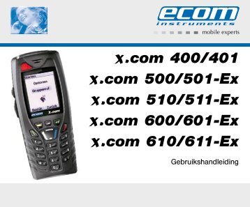 Gebruikshandleiding X.com - Ecom instruments