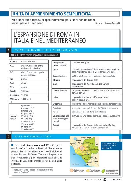 L'espansione di Roma in itaLia e neL mediteRRaneo