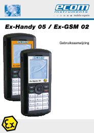 Gebruikshandleiding Ex-Handy 05/Ex-GSM 02 - Ecom instruments