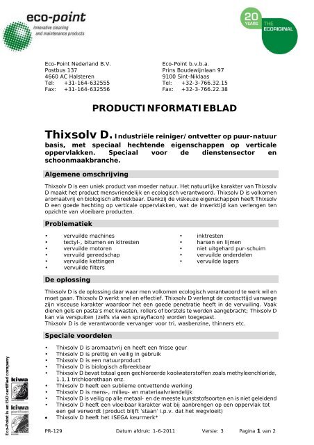 Thixsolv D - Eco-point