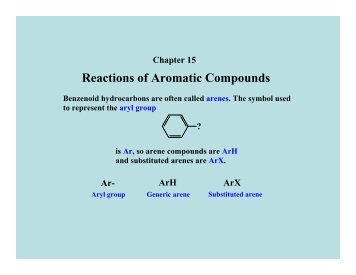 Reactions of Aromatic Compounds