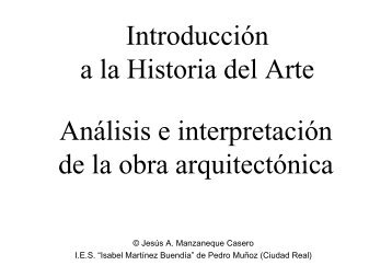 Análisis e interpretación de la obra arquitectónica Introducción a la ...