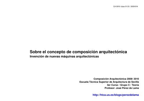 Sobre el concepto de composición arquitectónica - Departamento ...