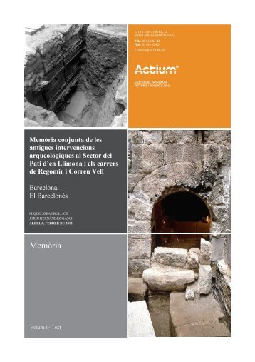 Memòria Pati LLimona - Carta Arqueològica de Barcelona ...