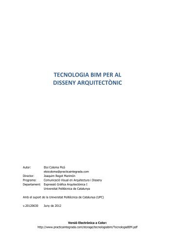 Tecnologia BIM per al Disseny Arquitectònic - Pràctica Integrada