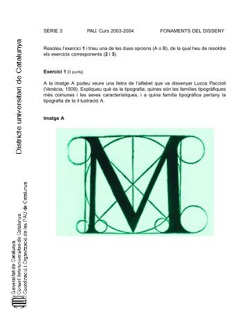 SÈRIE 3 PAU. Curs 2003-2004 FONAMENTS DEL DISSENY ...
