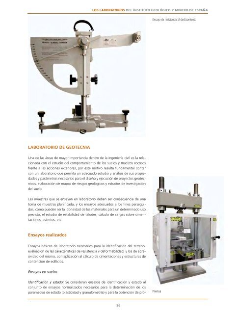 Los laboratorios del IGME - Instituto Geológico y Minero de España