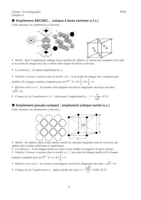 Chapitre 4 : Cristallographie