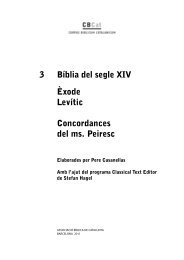 3 Bíblia del segle XIV Èxode Levític Concordances del ms. Peiresc