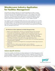 Wonderware Industry Application for Facilities Management