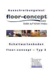 Ausschreibungstext Schaltwartenboden floor-concept â Typ 2