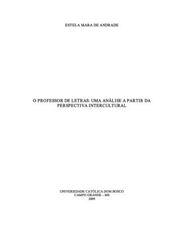 o professor de letras: uma análise a partir da perspectiva ... - UCDB